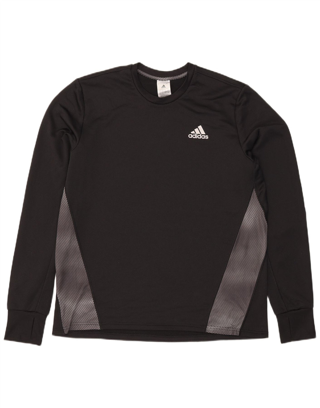 Adidas Aeroready Top pentru bărbați cu mânecă lungă, mare, negru, poliester color bloc