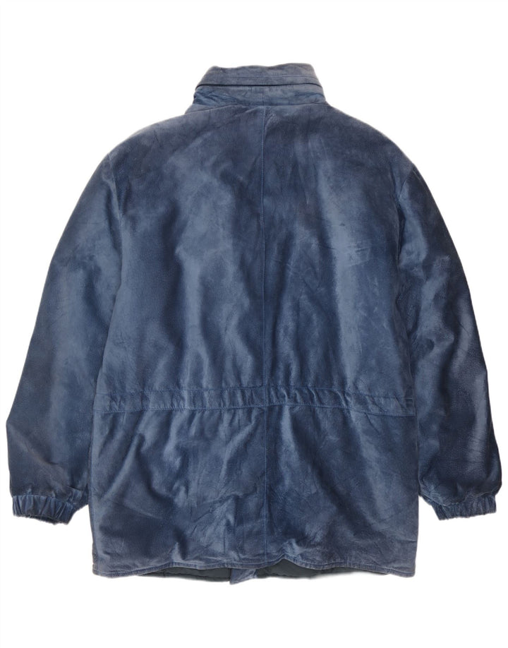 Jacheta de piele intoarsa pentru barbati vintage IT 50 Large Blue Modal