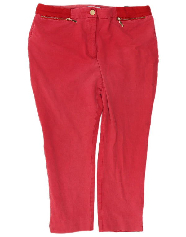 Marks & Spencer Pantaloni Per Una Capri pentru femei UK 16 Large W36 L23 Red