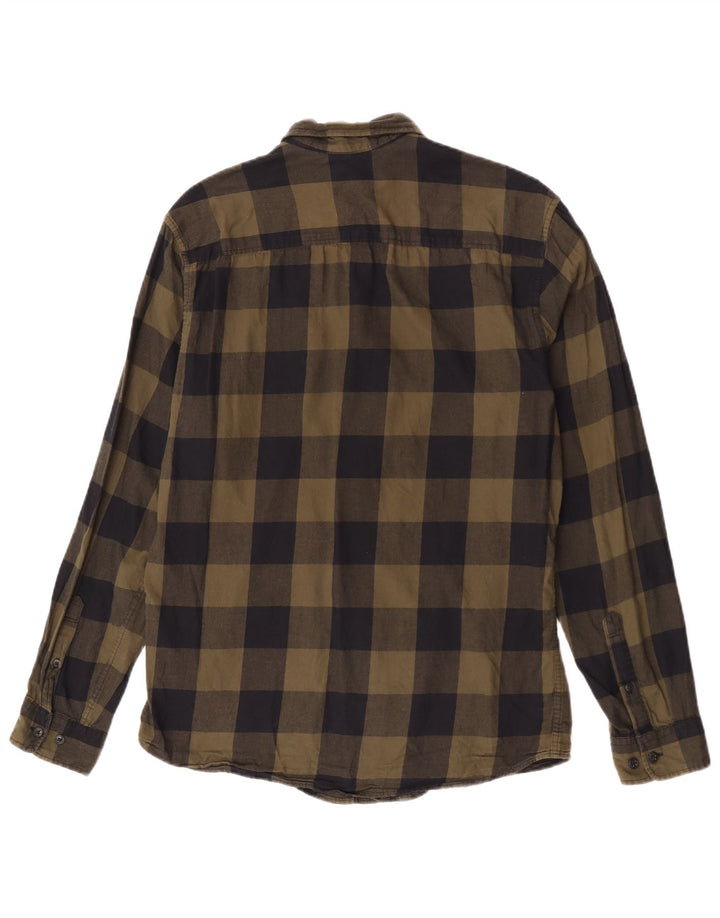 Cămașă de flanel Jack & Jones pentru bărbați, bumbac vichy kaki mediu