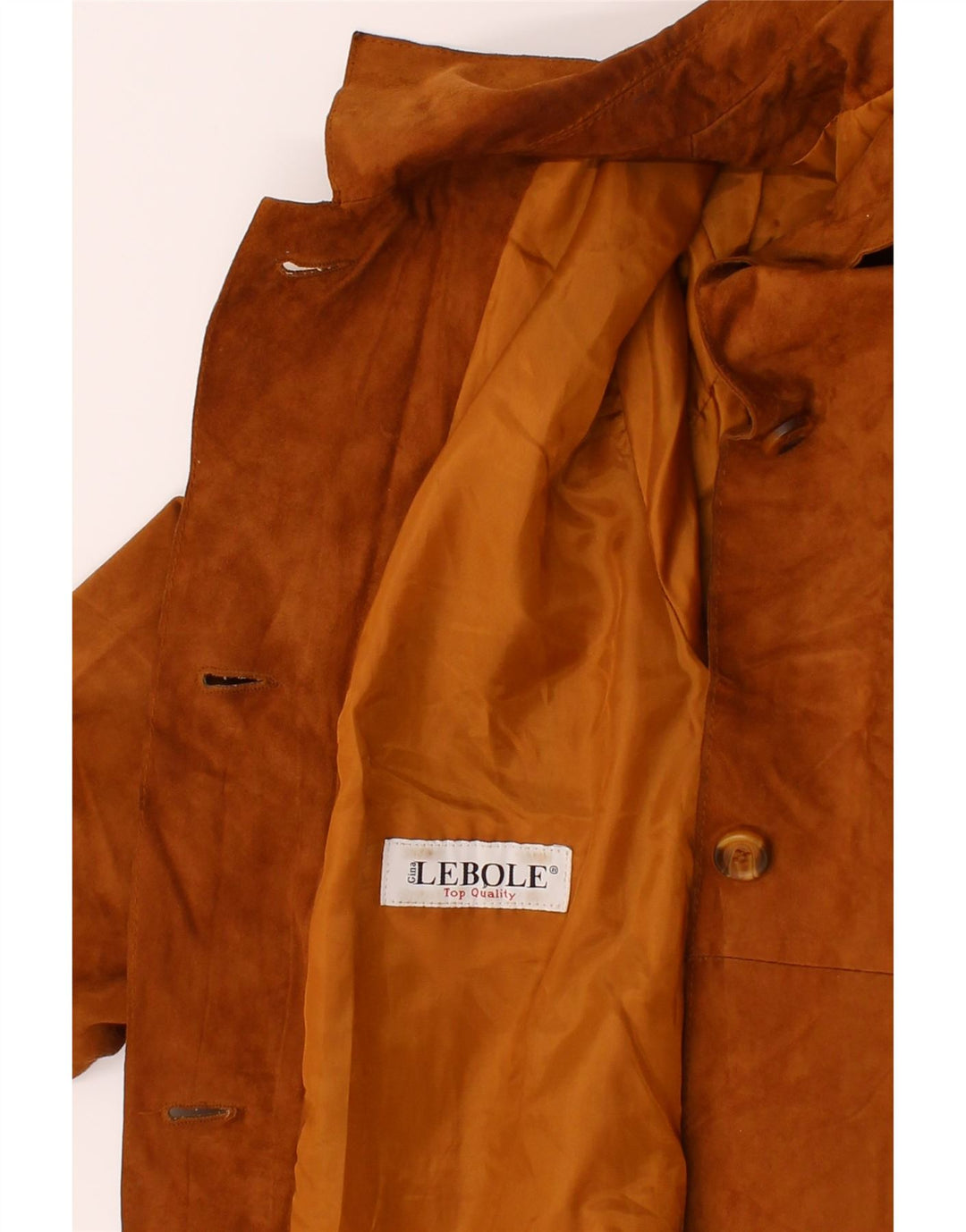 LEBOLE Womens Suede Jacket IT 48 XL Brown Leather Vintage Lebole and Second-Hand Lebole from Messina Hembry 