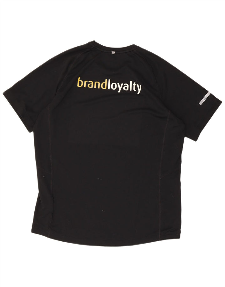 Tricou grafic Nike Dri Fit pentru bărbați Top mare din poliester negru