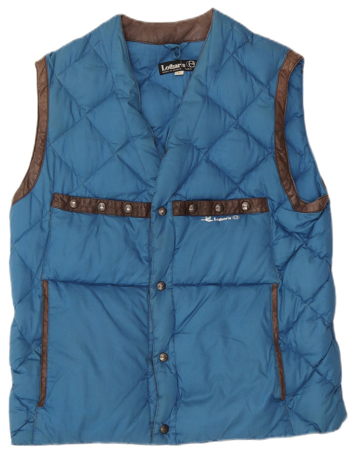 Lothars Gilet căptușit pentru bărbați UK 42 XL Blue Bumbac
