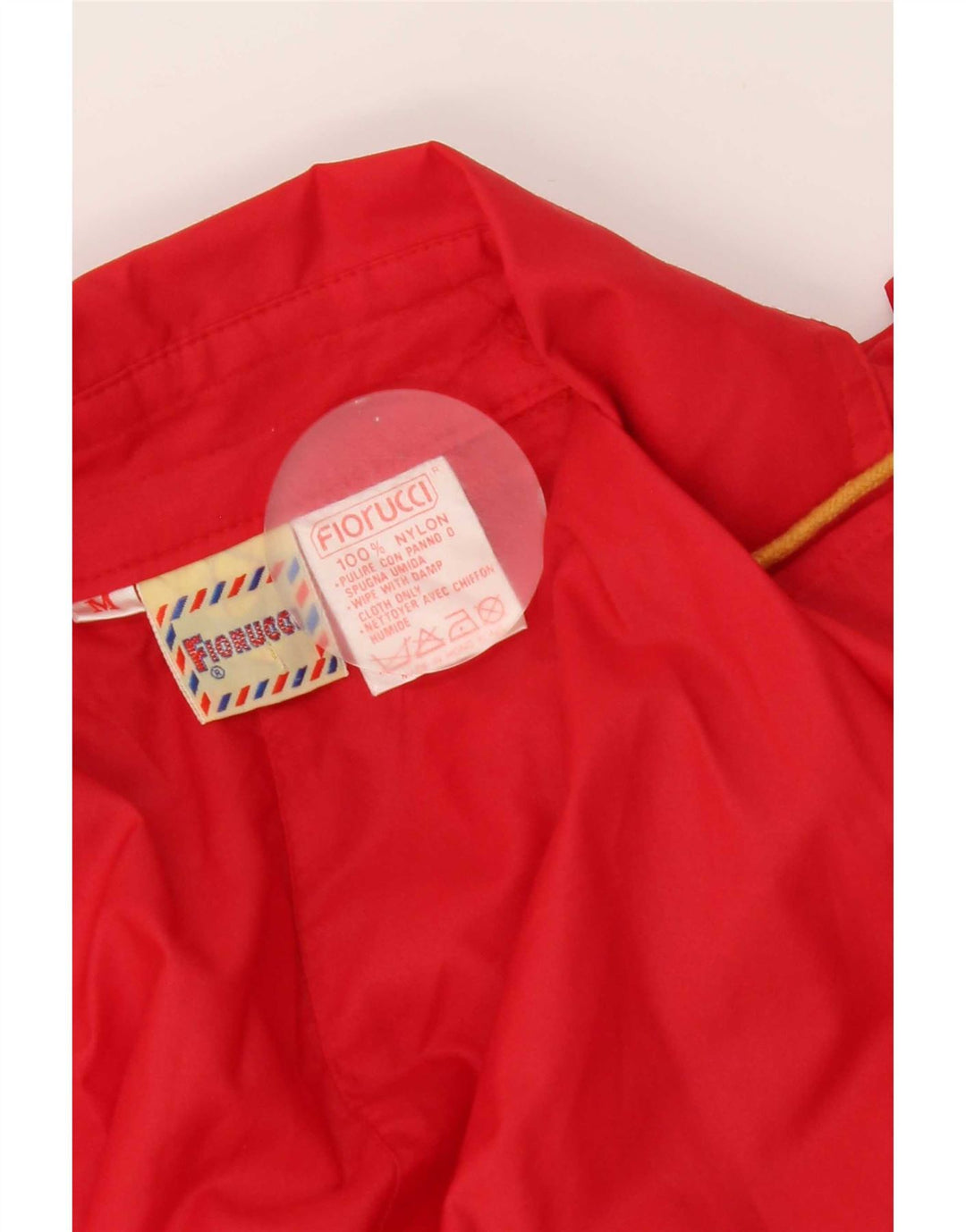 Trench cu glugă Fiorucci pentru femei UK 14 Nylon roșu mediu