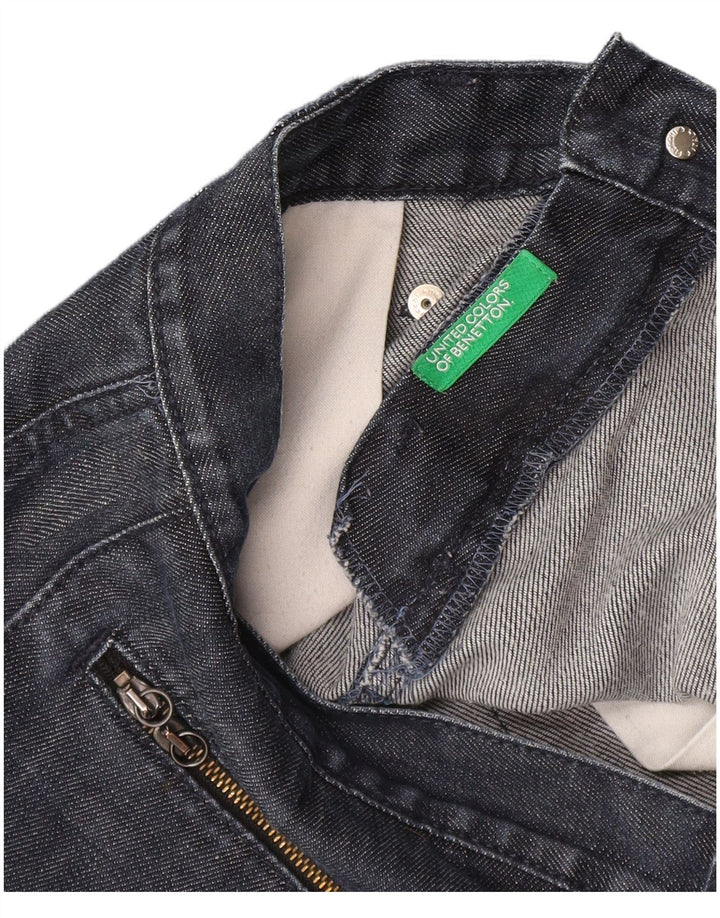 Fusta de blugi pentru femei Benetton W32 mare bleumarin