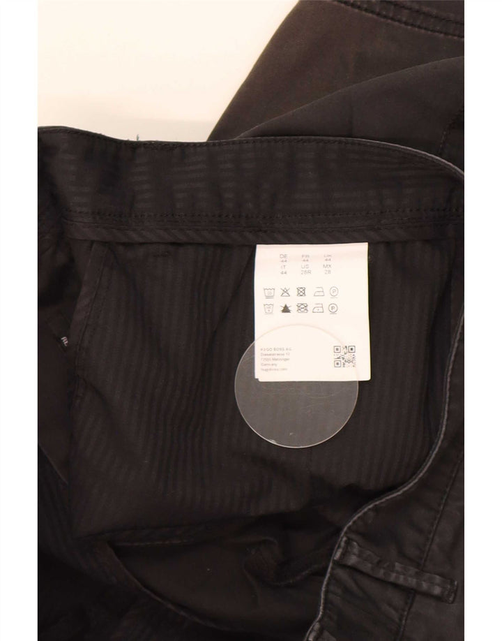 Pantaloni scurți chino pentru bărbați Hugo Boss W28, bumbac negru mic