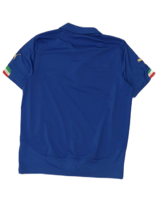 Tricou polo cu grafic PUMA Italia pentru băieți 9-10 ani, albastru