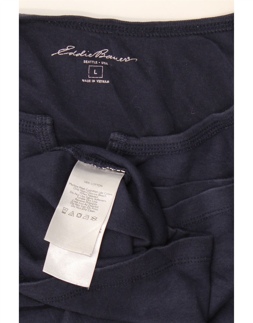 EDDIE BAUER Top pentru femei cu mâneci 3/4 UK 16 mare, albastru bleumarin, bumbac