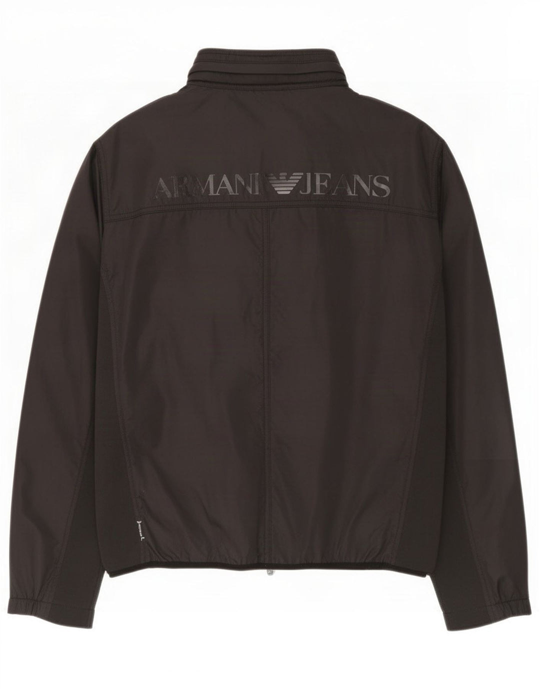 Jachetă de trening cu grafică pentru bărbați Armani Jeans, mare, neagră, poliamidă