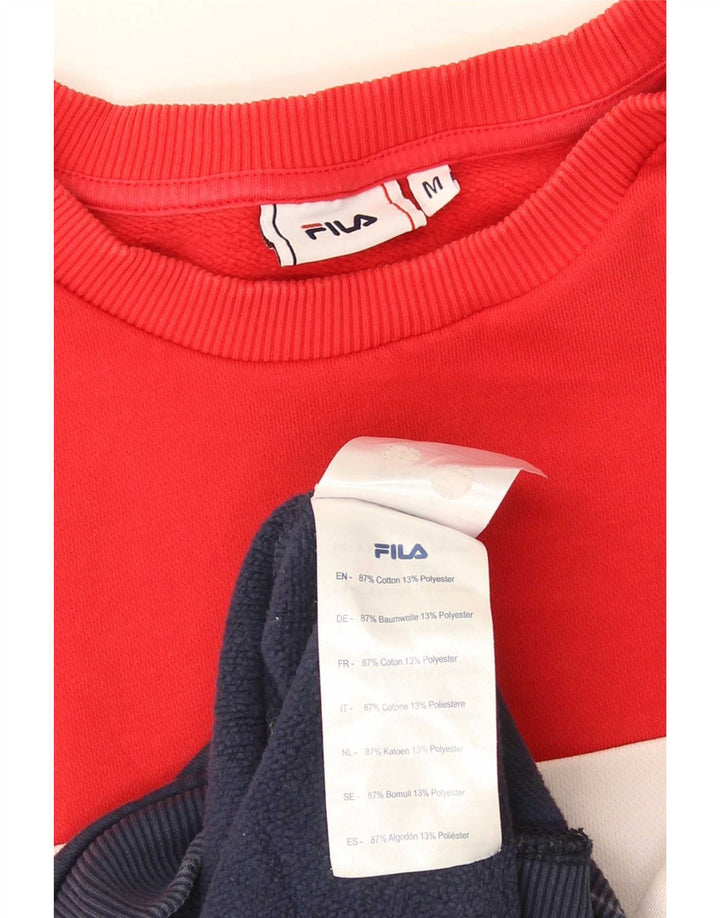Pulover cu grafică Fila pentru bărbați, bumbac color bloc mediu, multicolor