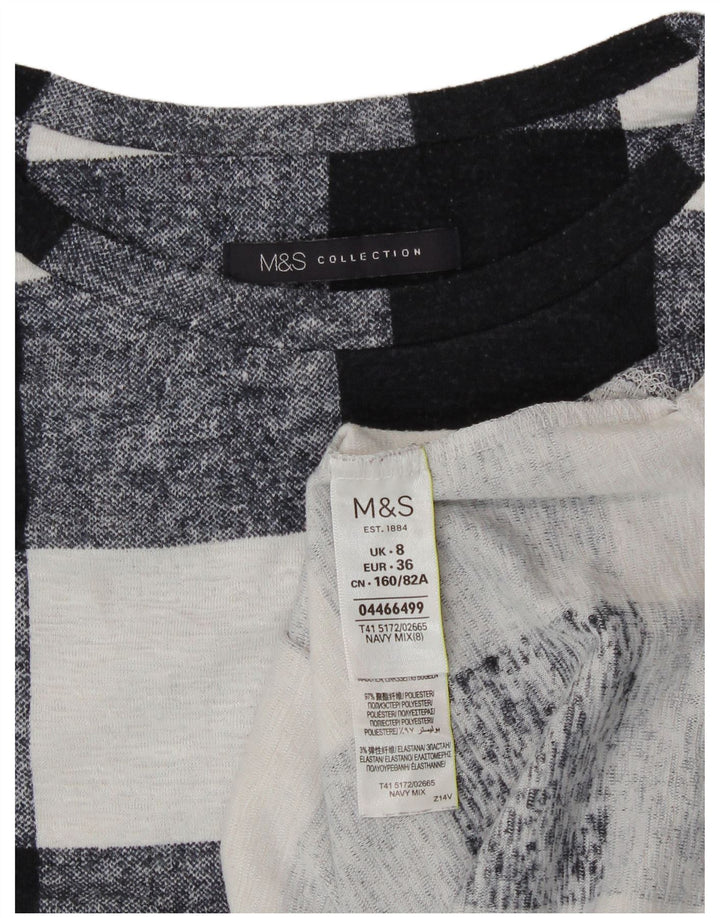 Marks & Spencer Top pentru femei cu mânecă lungă Marea Britanie 8 Mic, poliester bleumarin