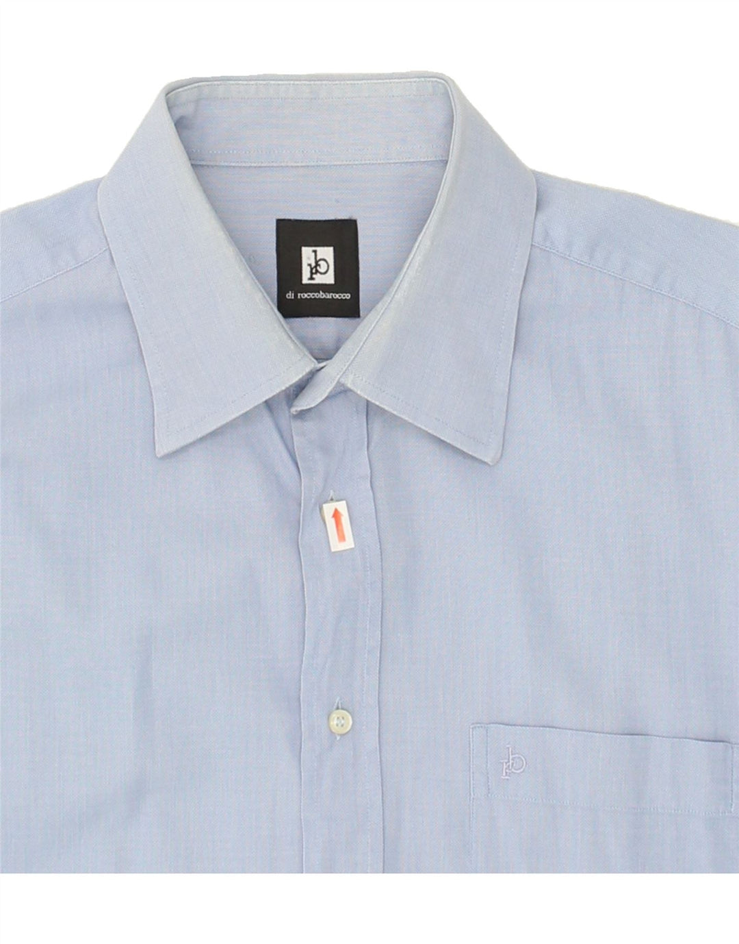 ROCCOBAROCCO Mens Shirt Size 16 1/2 42 Large Blue Cotton Vintage Roccobarocco and Second-Hand Roccobarocco from Messina Hembry 