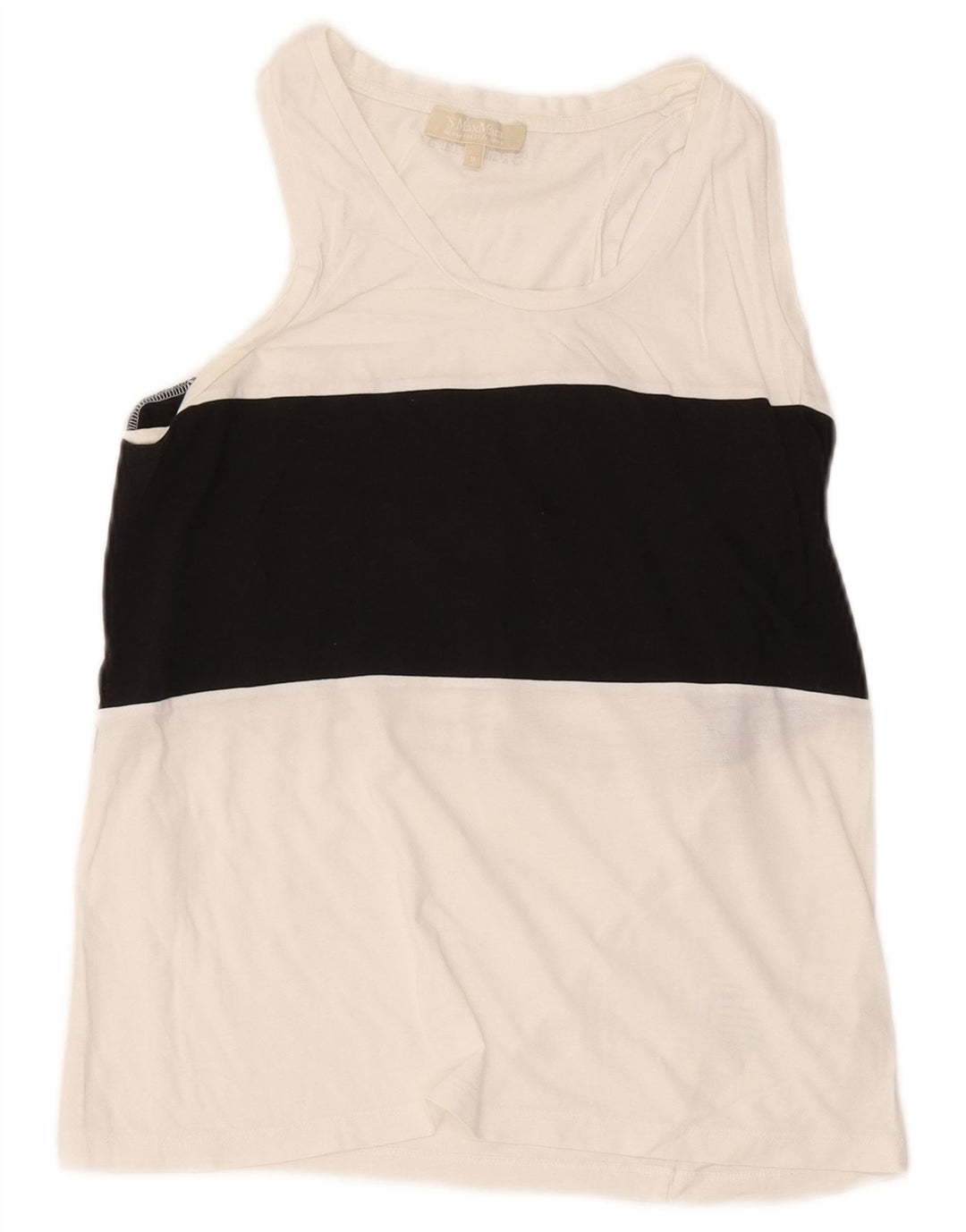 Vest Top pentru femei Max Mara UK 12 Medium White Colorblock