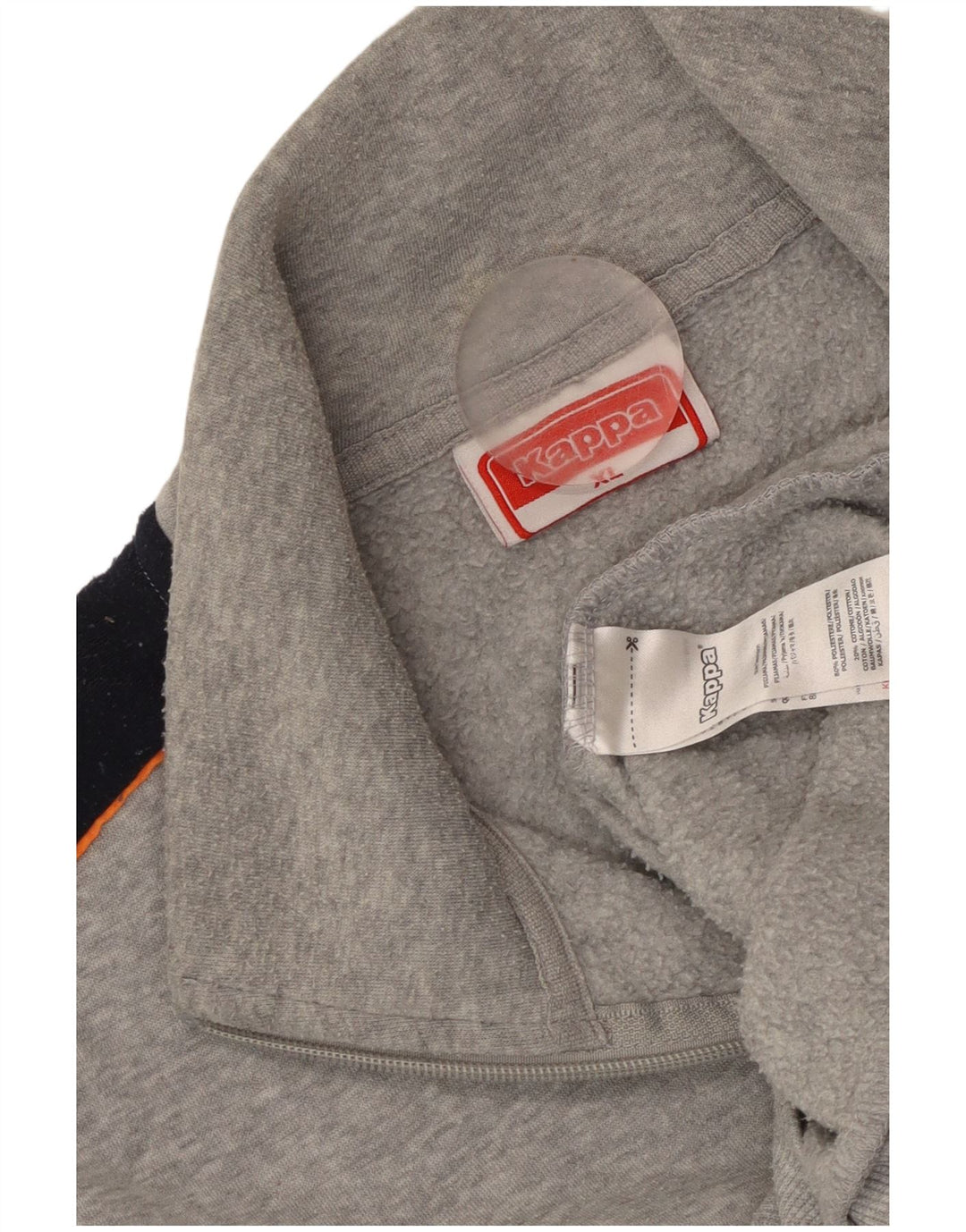 Pulover KAPPA pentru bărbați, cu fermoar, cu gât, XL, poliester color bloc