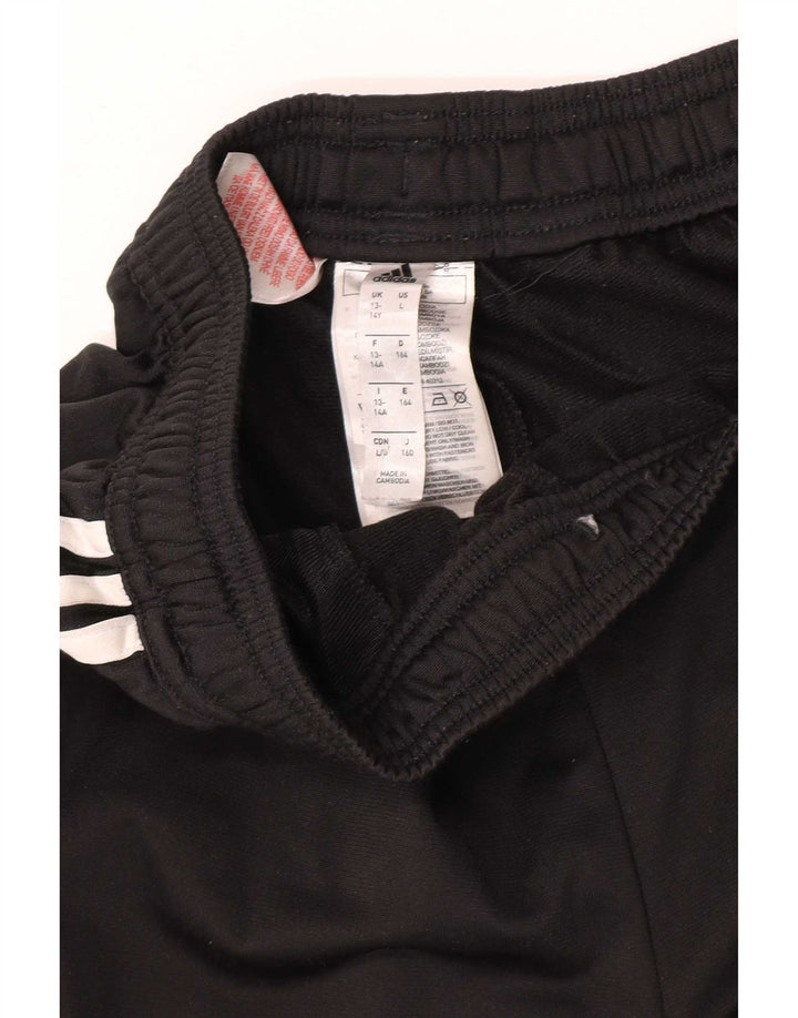 Pantaloni de trening Adidas baieti 13-14 ani poliester negru