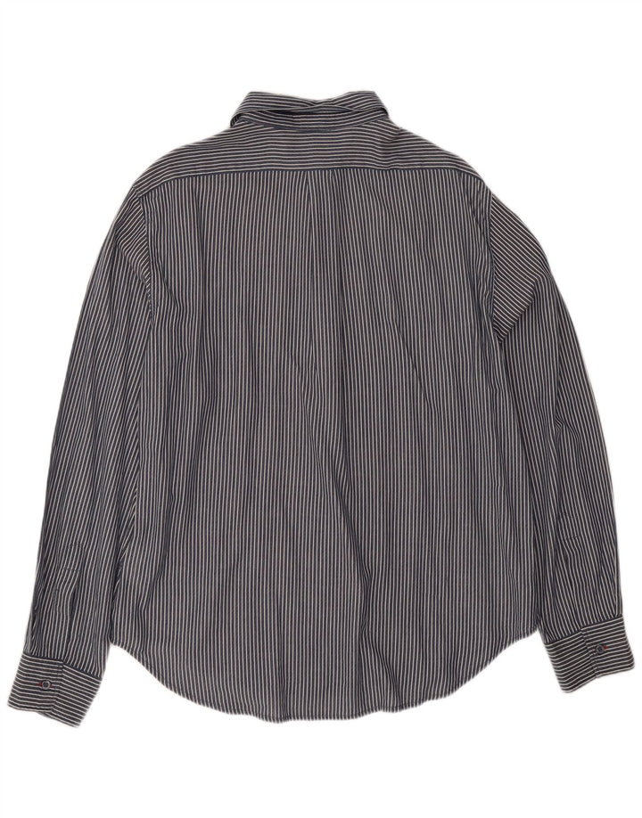 Cămașă pentru bărbați Armani Jeans 3XL, bumbac cu dungi, albastru marine