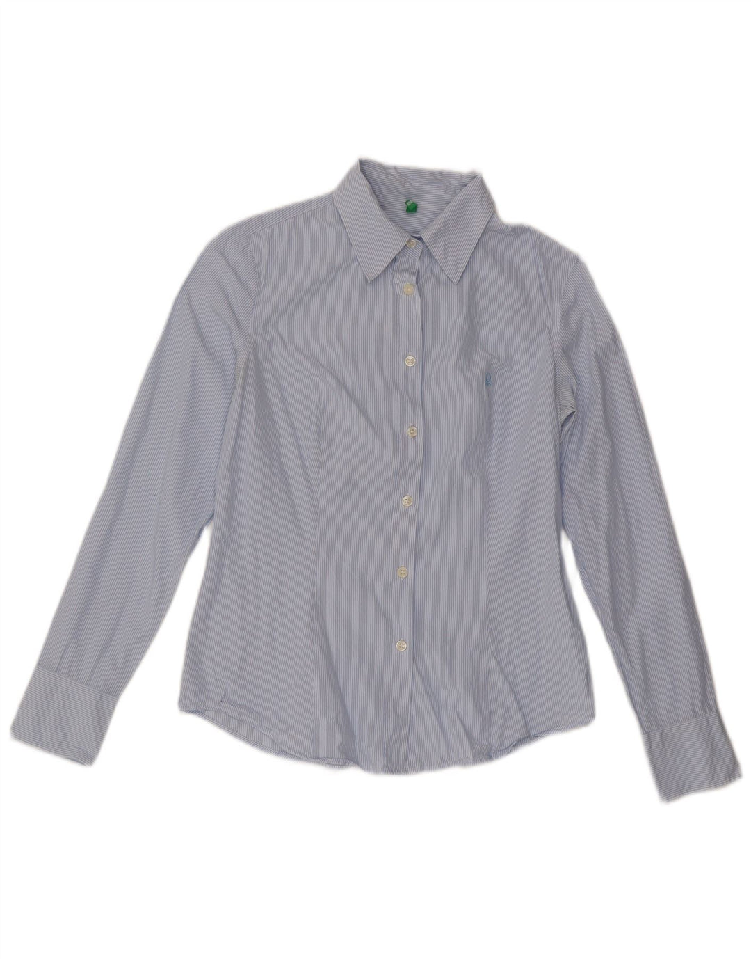 Cămașă Benetton pentru femei UK 12 Medium Blue Striped
