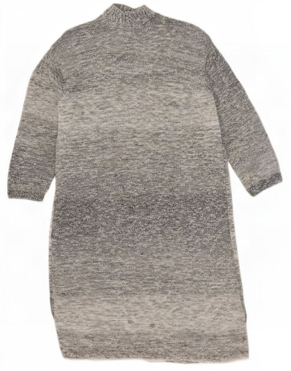 Pulover cardigan deschis pentru femei Lands End UK 10 mic, gri cu pete