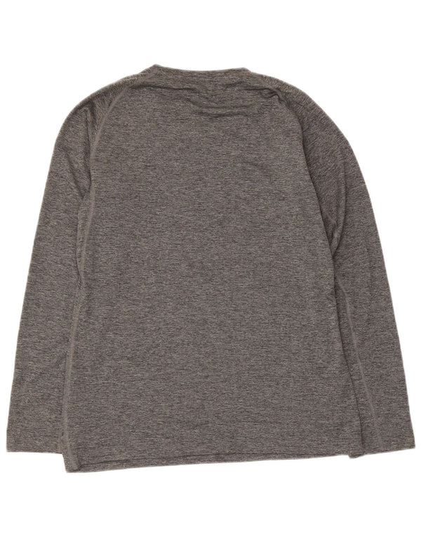 Adidas Climalite Top cu mânecă lungă pentru femei UK 8/10 Small Gri Flecked