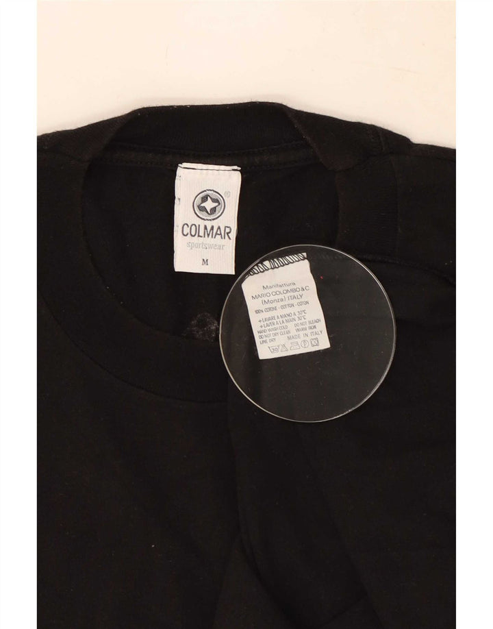 Colmar Tricou cu grafică pentru bărbați Top Mediu Negru Bumbac