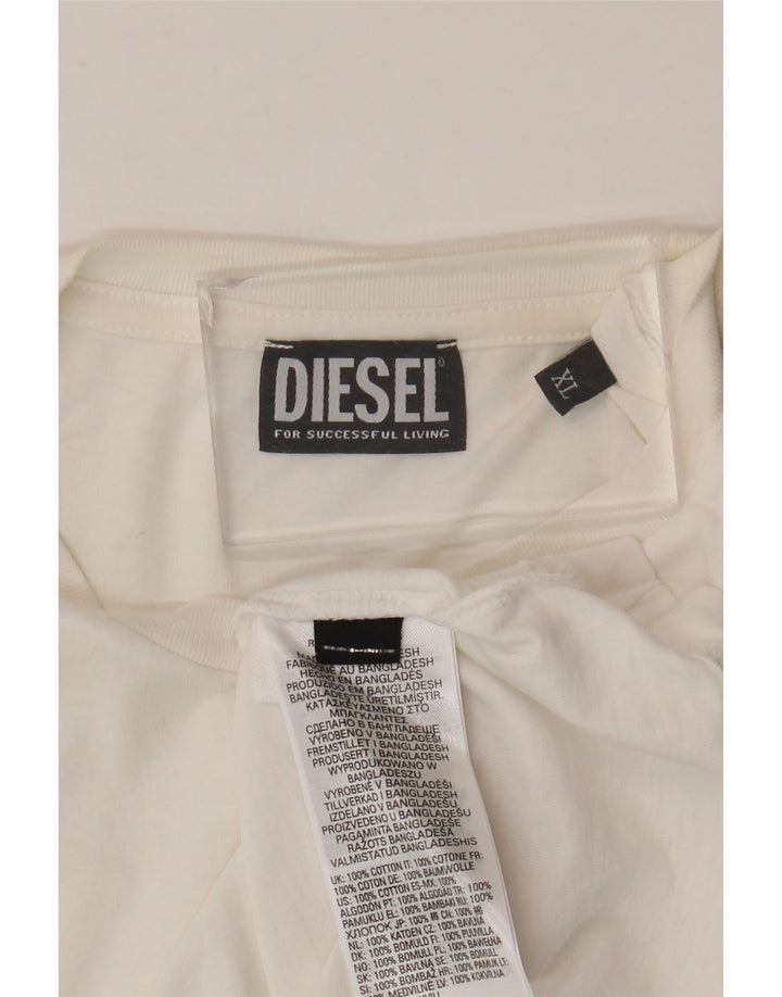 Tricou grafic pentru bărbați Diesel Top XL Bumbac alb