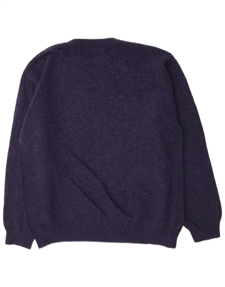 Pulover Marlboro Classics pentru bărbați, cu gât crew, 2XL, lână bleumarin