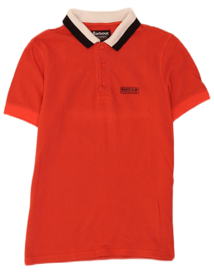 Tricou polo pentru bărbați Barbour, roșu, bumbac color bloc