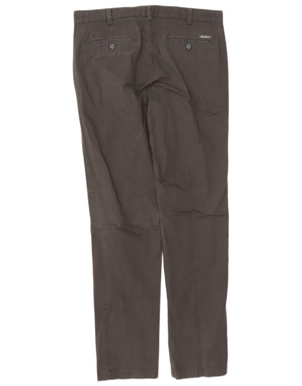 EDDIE BAUER Pantaloni chino drepți pentru bărbați L36 L34 bumbac gri