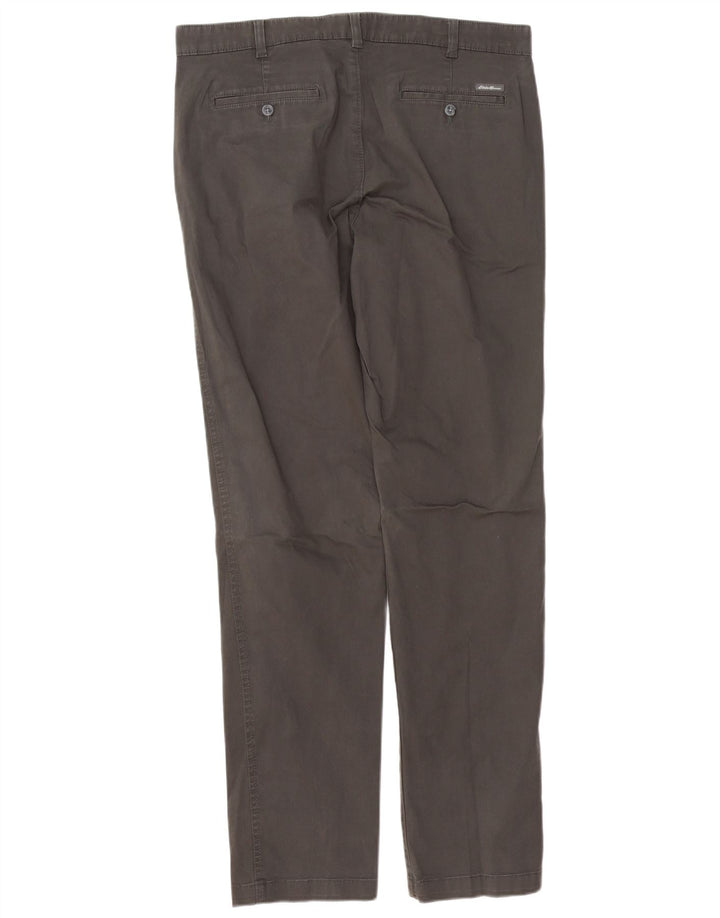 EDDIE BAUER Pantaloni chino drepți pentru bărbați L36 L34 bumbac gri