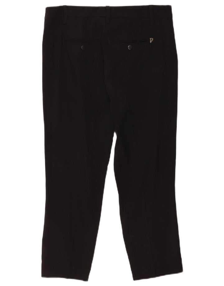 Dondup Pantaloni de costum crop pentru femei L30 L24 Viscoză neagră
