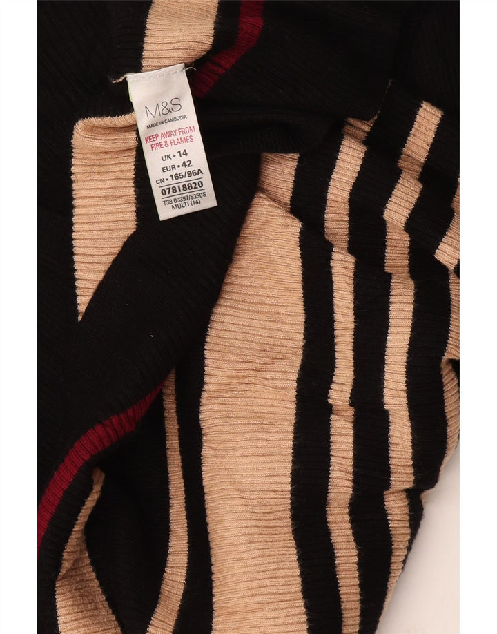 Marks & Spencer Pulover cu decolteu în V pentru femei UK 14 Medium Black Dunge