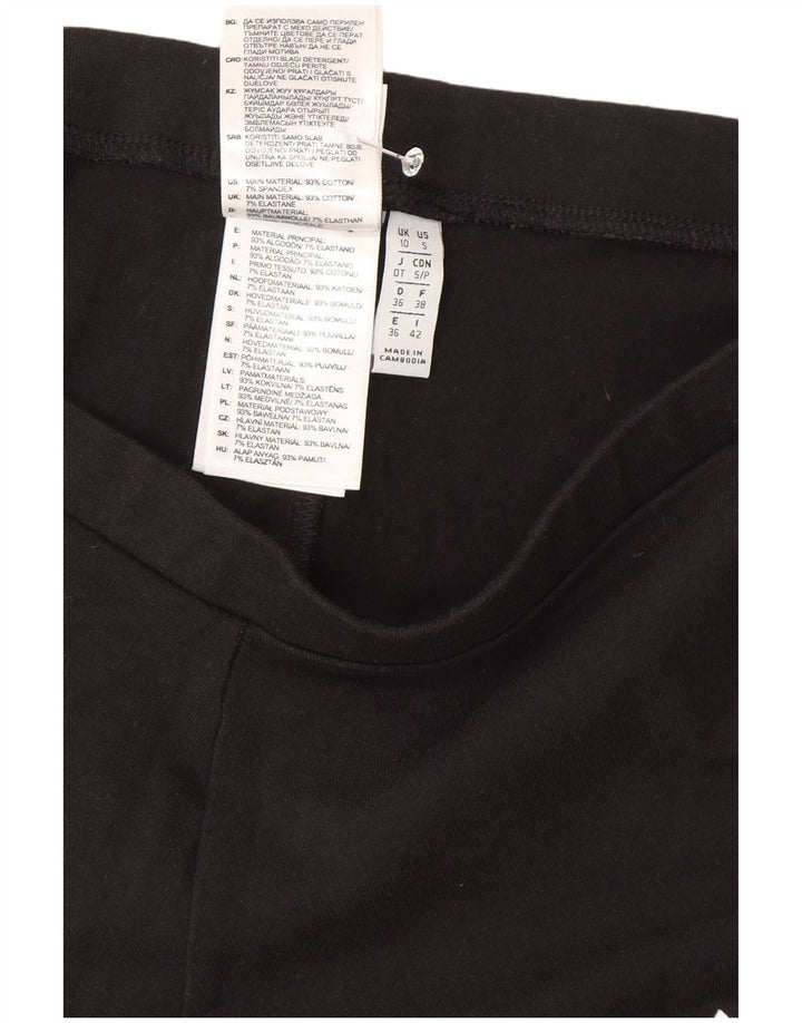 Leggings pentru femei Adidas UK 10 mic bumbac negru