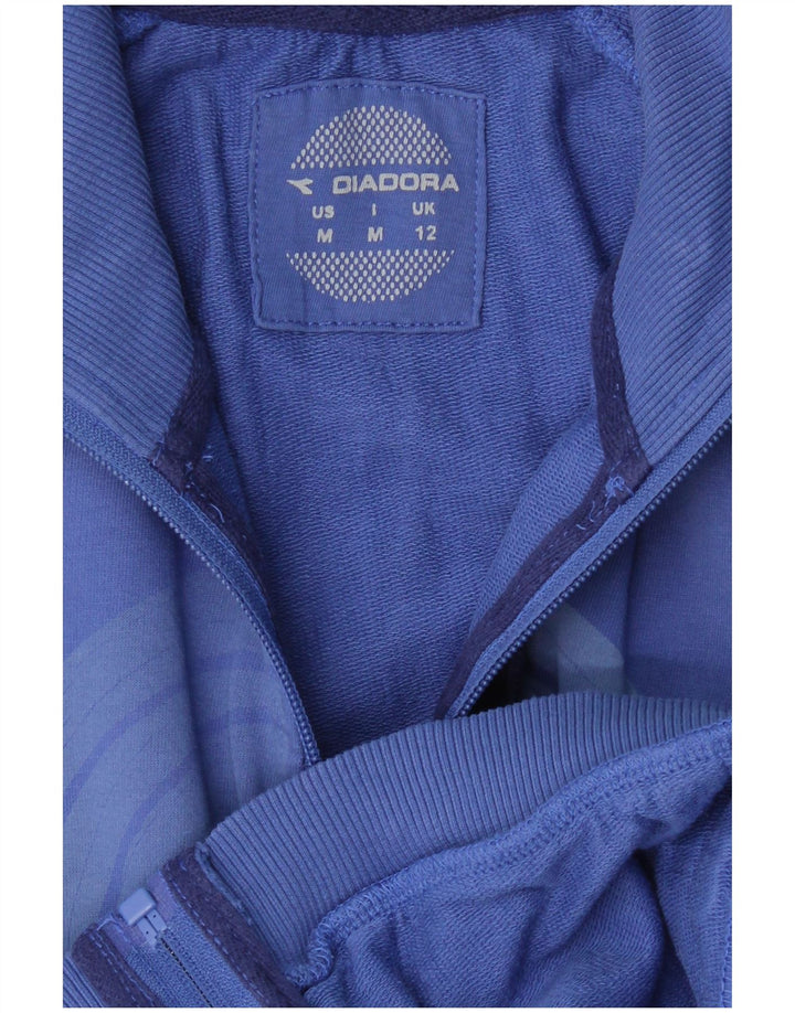 Jachetă de top pentru trening grafic DIADORA pentru femei UK 12 Medium Blue
