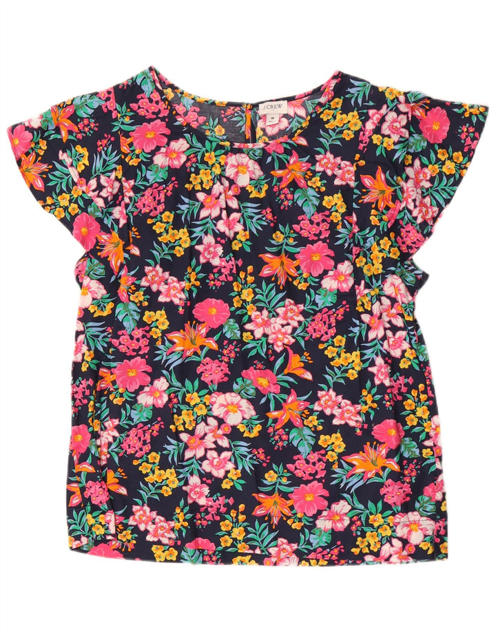 Bluză J. Crew pentru femei Batwing Top UK 14 Medium Multicolor Floral Bumbac
