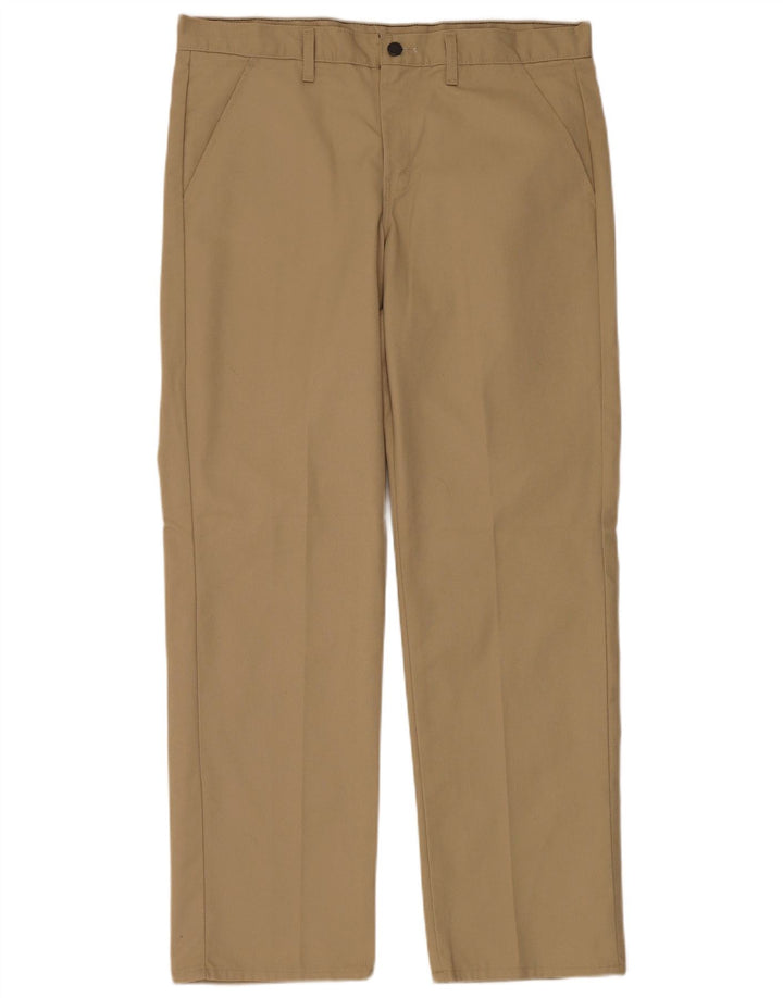 Pantaloni chino drepți pentru bărbați Dickies L34 L32 Kaki Poliester