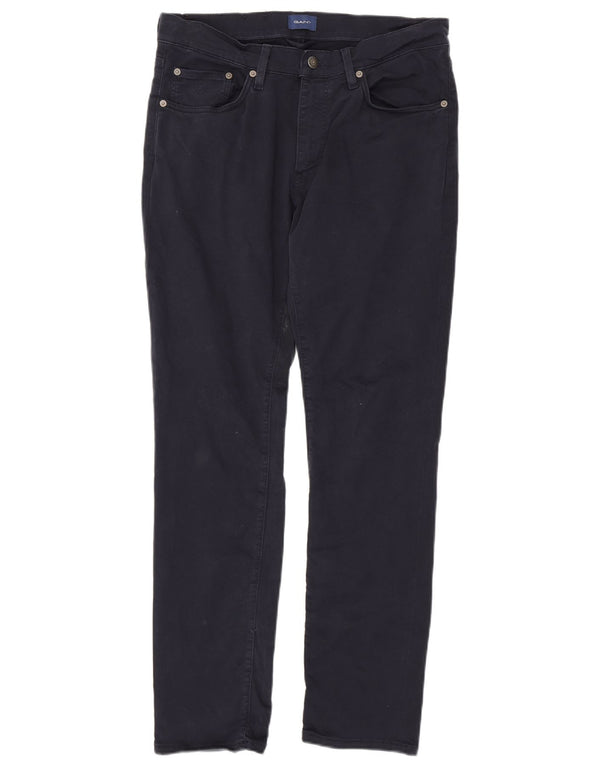 Pantaloni casual subțiri pentru bărbați Gant L34 L32 Bumbac bleumarin