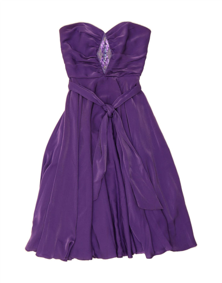 VERA MONT Womens Maxi Strapless Dress UK 12 Medium  Purple Polyester Vintage Vera Mont and Second-Hand Vera Mont from Messina Hembry 