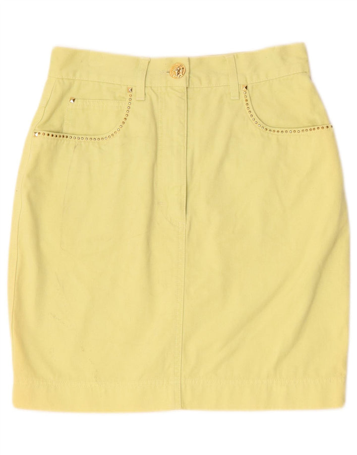 Fusta mini pentru femei Laurel EU 38 Medium W28 Bumbac galben