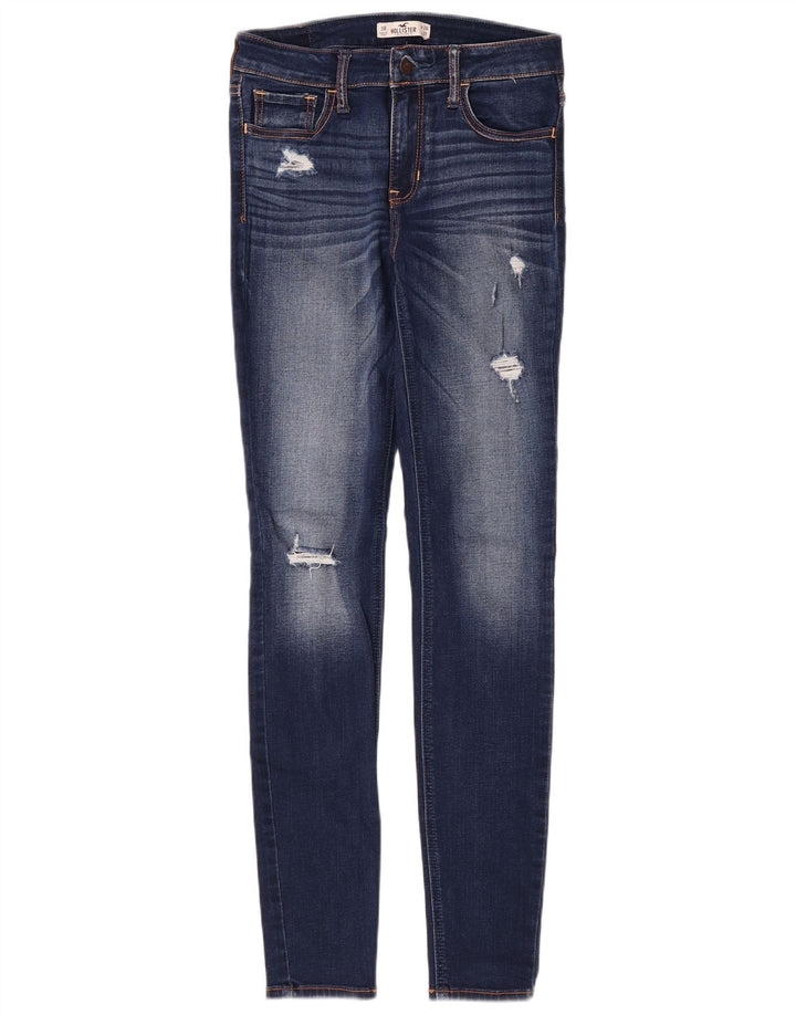 Blugi skinny învechiți pentru femei HOLLISTER US 3 XS W26 L31 Bumbac albastru