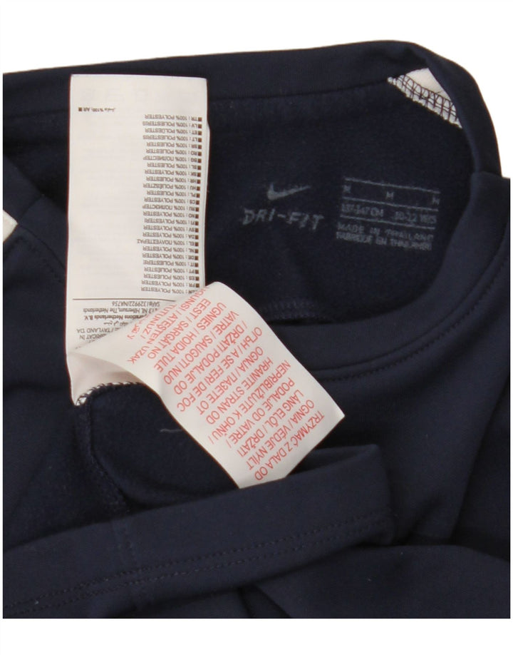 Nike pentru băieți Dri Fit Top cu mânecă lungă 10-11 ani, mediu, bleumarin, poliester
