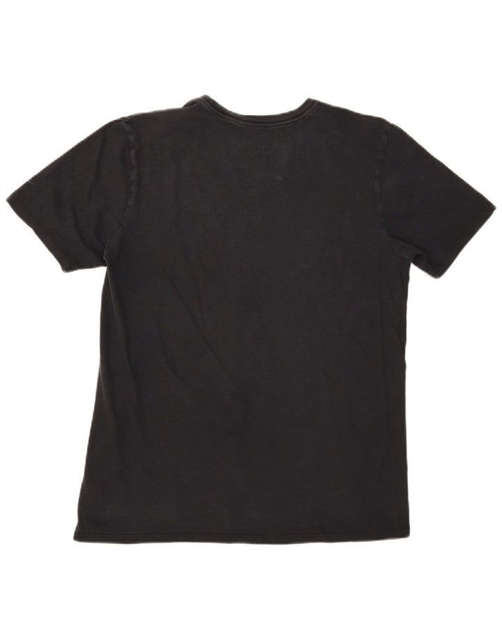 Tricou grafic Nike pentru bărbați, cu croială atletică, top mediu din bumbac negru