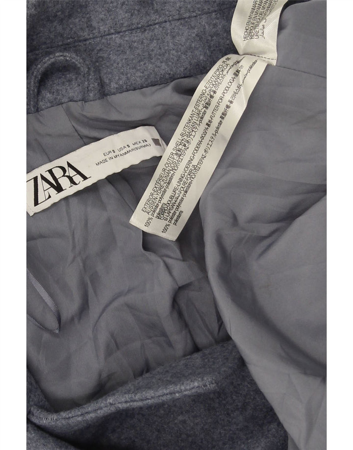 Palton dublu pentru femei Zara UK 10 Poliester albastru mic