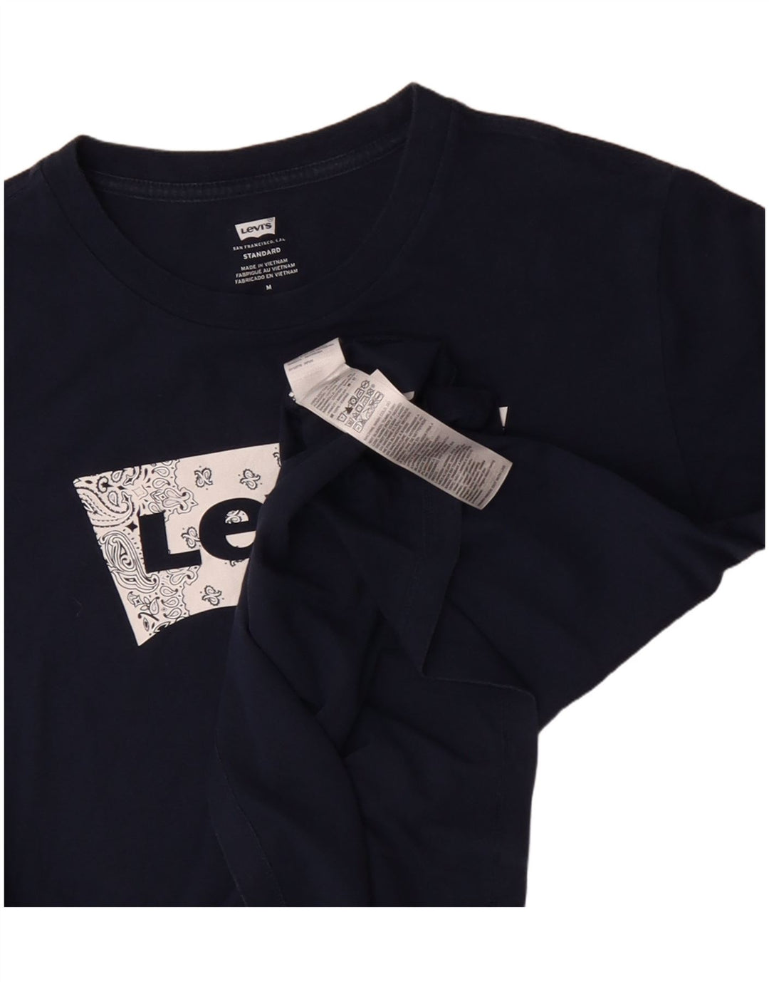 Tricou cu grafic standard Levi's pentru femei Top UK 14 Medium Bleumarin Bumbac