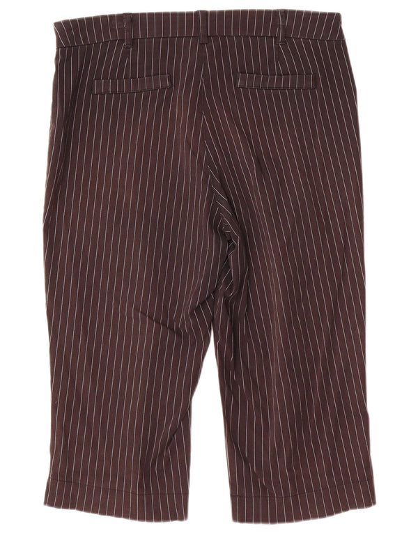 Pantaloni Capri pentru femei Marks & Spencer EU 40 Medium W32 L18 Gri cu dungi