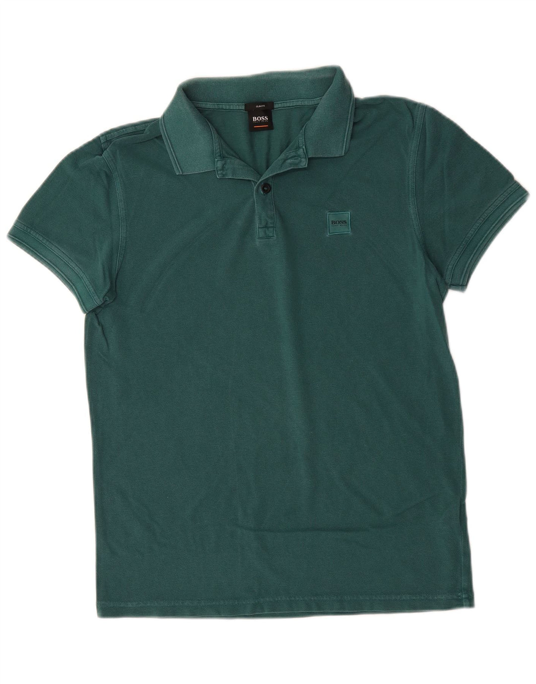 Tricou polo Hugo Boss pentru bărbați, bumbac verde mediu