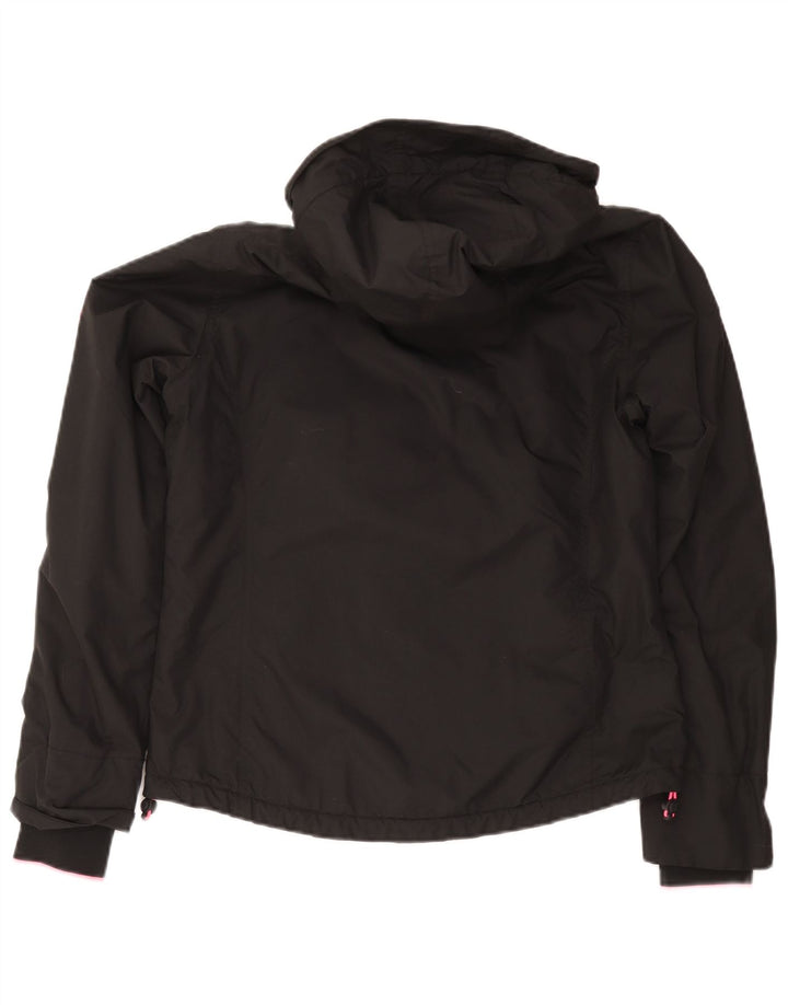 Jachetă Windbreaker cu glugă Superdry pentru femei UK 14 Large Black