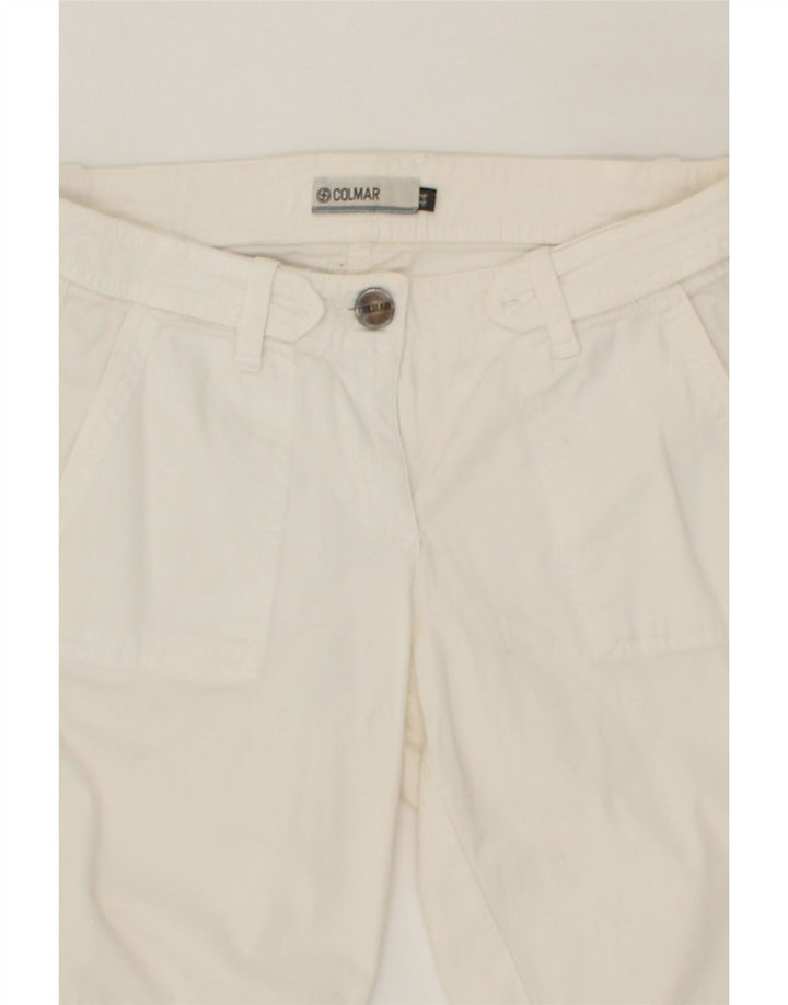 COLMAR Womens Capri Trousers IT 44 Medium W28 L22  White Cotton Vintage Colmar and Second-Hand Colmar from Messina Hembry 