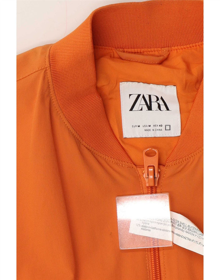 Bomber pentru bărbați Zara UK 38, nailon portocaliu mediu