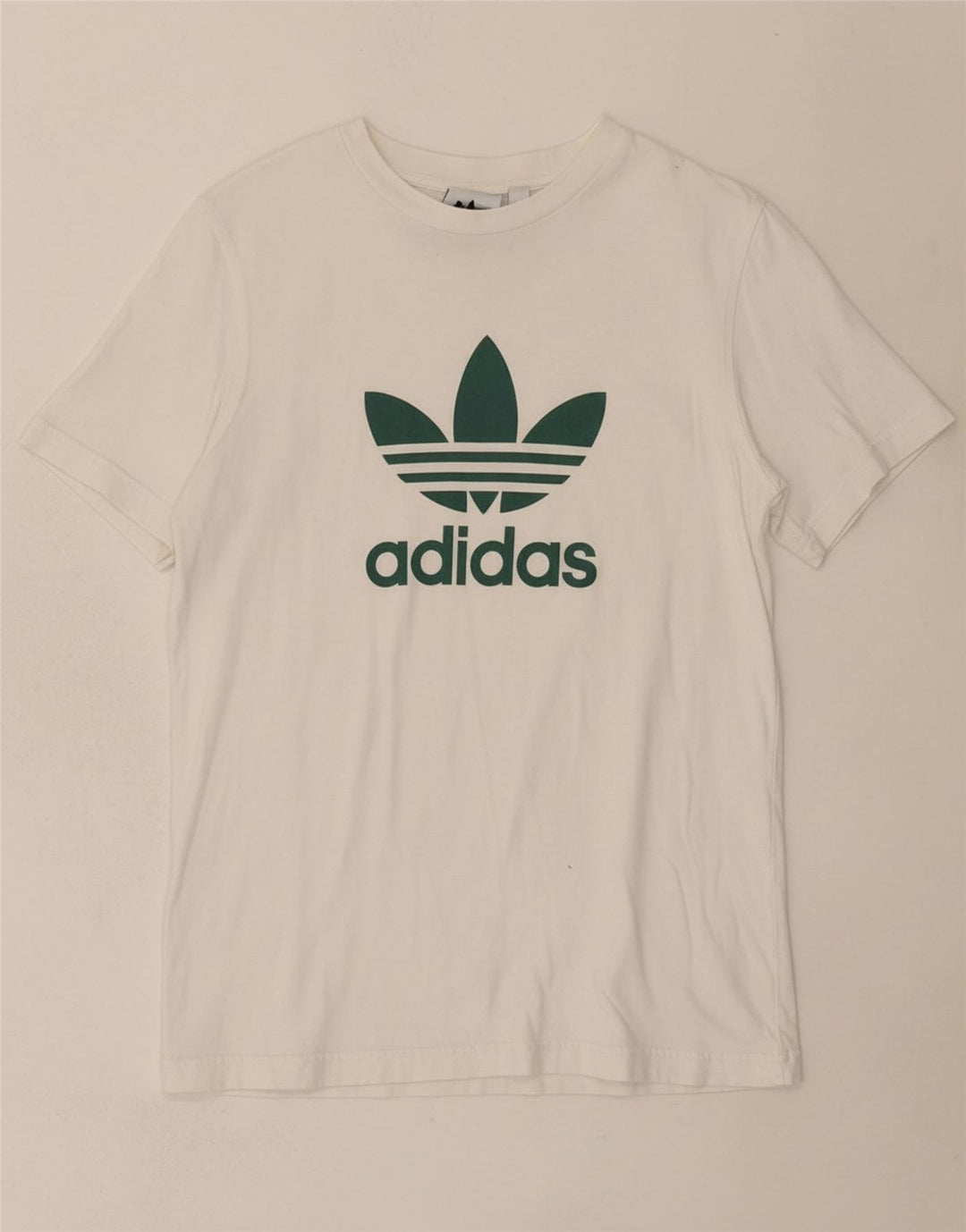 ADIDAS Mens Graphic T-Shirt Top Small White Cotton Vintage Adidas and Second-Hand Adidas from Messina Hembry 