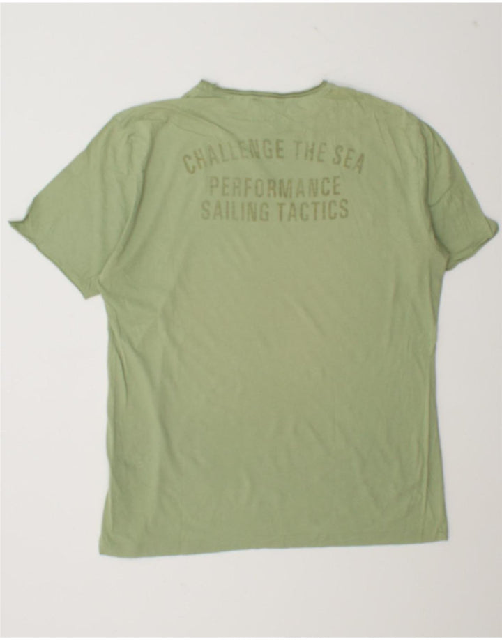 NORTH SAILS Tricou grafic pentru bărbați Top mare din bumbac verde